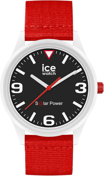 Ice-Watch ICE Solar Power Red Marine - Orologio Bambini Rosso A Energia Solare Con Cinturino In Silicone (018481, Small 36mm)